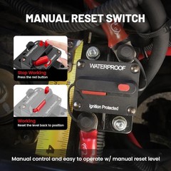 Red Wolf 60Amp Marine Circuit Breaker Boat Trolling Motor ATV Trailer