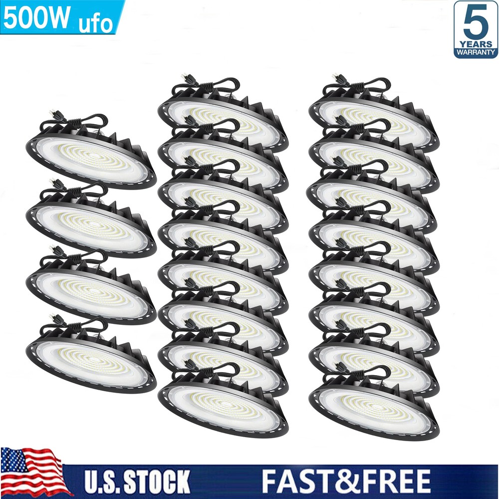 20Pack 500W UFO Led High Bay Light Industrial Commercial Factory Warehouse Light
