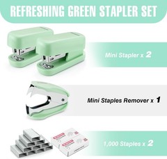 WORKPRO Small Stapler with Staples 2000 Standard Staples One Staple Remover New
