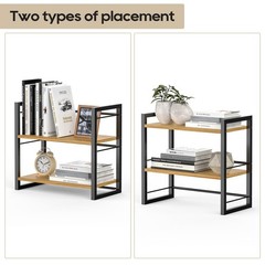 ART-GIFTREE Office Desk Shelf 15.7 L x 7.87 W x 14.4 H inches, Black