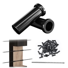 Muzata T316 Protective Sleeves Cable Railing Kit for 1/8″ Wire Rope CR13