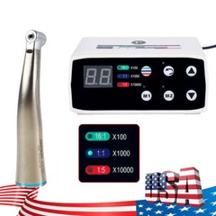 Dental Brushless LED Electric Micro Motor 1:1 LED Contra angle Handpiece Fiber