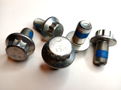M14-1.25 x 25mm 12-Point Flange Bolt w/Blue Threadlocker – Grade 10.9 Screw