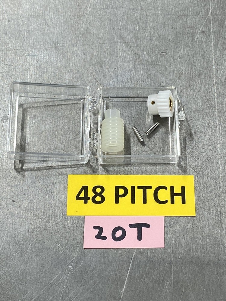 MATCHING NYLON WORM GEAR SET 20:1 RATIO 48 PITCH 20 TEETH LATHE MACHINIST ROBOT
