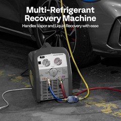 Refrigerant Recovery Machine 3/4HP SingleCylinder AC HVAC Recycling Tool 1750rpm