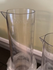 7 Science Measuring Test Tube 10,25,50,100,250,500,1000 ml Plastic Cylinder