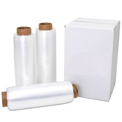 12″ x 1500′ 80 Gauge 8 Rolls Pallet Wrap Stretch Film Hand Shrink Wrap 1500FT