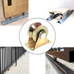 8x 2in 2″ V Groove Wheel Sliding Gate Bracket Roller Heavy Duty Caster Wheels US