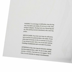 Suffocation Warning Clear Poly Bags