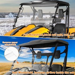 Scratch-Proof Heavy Duty UTV Windshield for Massimo, Hisun, Coleman, Bighorn