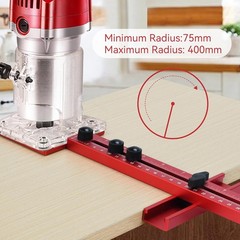 HeavyDuty Wood Router Circle Cutting Guide 15.7″ Dual Scale Inch CM Slotting Jig