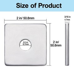 50 PCS Galvanized Heavy Duty Square Plate Washer Fastener 1/2 x 2x2x3/16 Inch
