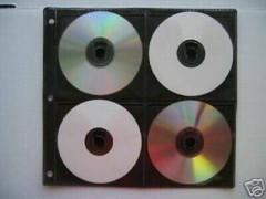 25-Pack Black 8 Disc CD DVD Poly Sleeves 3 Ring Binder, Fits 200 CDs, SF005BLK