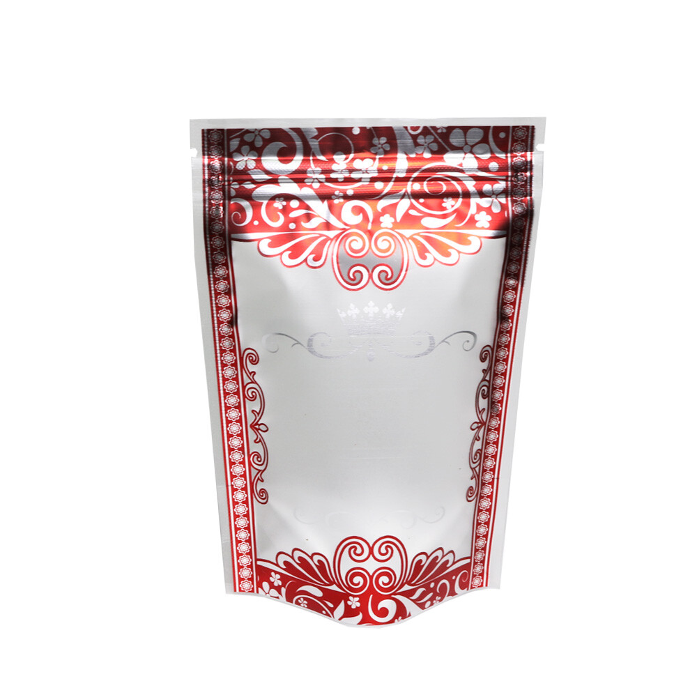100pc Red/Clear Window Design Bag Heat Sealable Zip Seal Lock Snack Pouch 4×6″