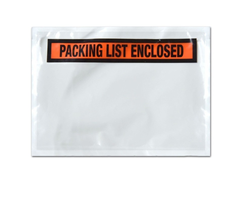 Packing List Pouches Shipping Label Panel/Full Face Enclosed Envelopes Adhesive