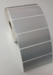 Silver Polyester Thermal Transfer 4″ x 1.5″ Labels for Zebra 2844/GK/GX, 1 roll