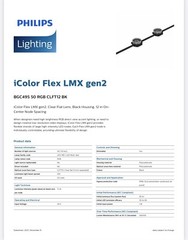 Color Kinetics Icolor Flex Lmx Gen2, 50 Nodes, 12in Oc, Black Node/Cable