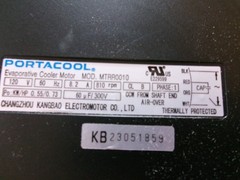 NIB Portacool Evaporative Cooler Motor 120V 60Hz 8.2A 810RPM MTRR0010