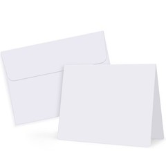 Eupako White Blank Cards and Envelopes A7 ( 5.25 x 7.25 Inches) 100PCS,