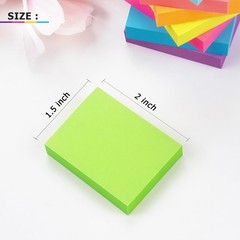 Winner Aura Sticky Notes 1.5×2 inch Bright Colors 1.5 x 2 in, 8 Pads