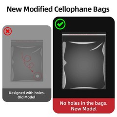 100 Count 10×13 self sealing Cellophane Bags, Resealable Clear Poly Bags for …