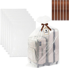 6 Pack 40X60 in Extra Large Clear Plastic Bags, Large Plastic Storage Bags for F
