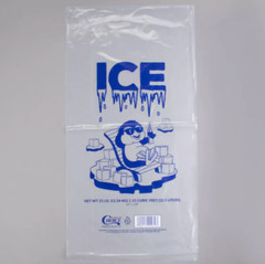 1000 CASE 25 Lb Clear Plastic Ice Bags Store Machine Commercial Barcode 25LB UPC