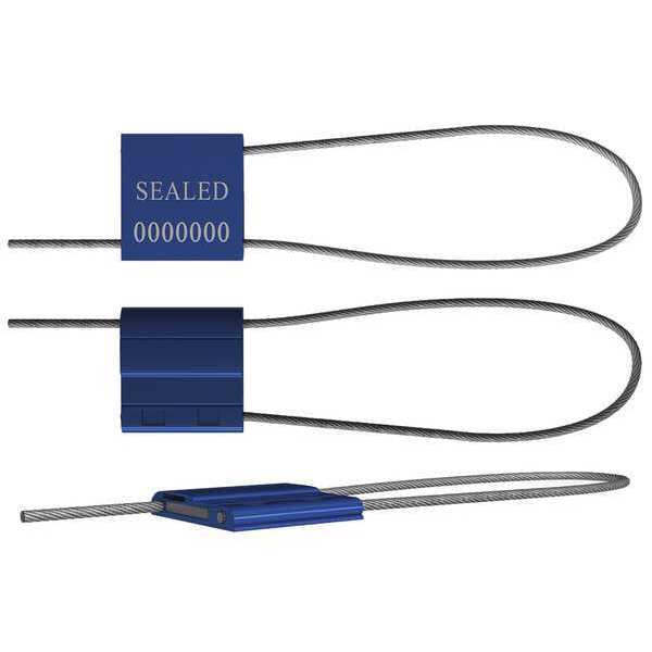 Cambridge Security Seals 2.5mm Cable Security Seal 3/32″ x 12″ Blue *Pack of 2*