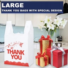 White Thank you bags, 100PCS T shirt bags, To Go Bags,Grocery bags, Reusable …