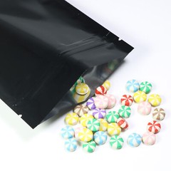 100/500 Glossy Black Smell Proof Mylar Foil Bags Resealable Zipper Seal Pouch