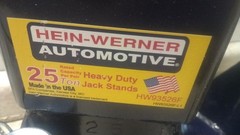 Hein-Werner HW93526F 2 Pk 25 Ton Load Capacity Pin Style Vehicle Support Stand