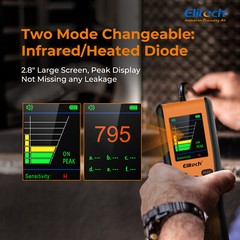 Elitech Dual Sensor Infrared&Heated Diode HVAC Refrigerant Leak Detector IR-200