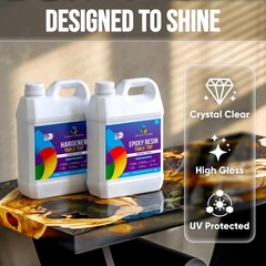 Table Top Epoxy Resin Kit 1 Gallon – Ultra Clear, High-Gloss, UV & Scratch Re…