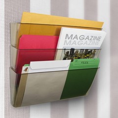 Legal-Size Wall Pocket – Snap & Stack Plastic File Organizer, Mounting Hardwa…