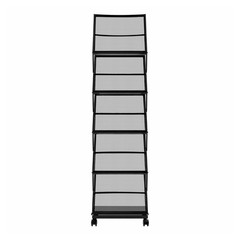 Uimoso Foldable Movable Brochure Rack with 5 Pockets Magazines and Literature