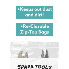 Clear Plastic Reclosable Storage Bags with White Block Choose: Mil, Size & Pack