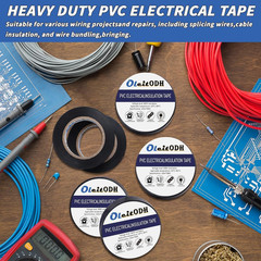 100 Rolls Black Electrical Tape Bulk 3/4 Inch X 66Ft, Waterproof Vinyl Electric