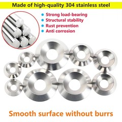 Qrity 20 Pcs Finish Washers, M6x18mm Solid Stainless Steel Countersunk Washer…