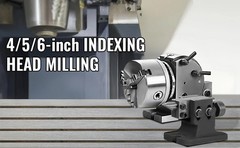 Dividing Head Precision BS-4in/5in/6in 3-Jaw Indexing Head Tailstock Chuck Tool