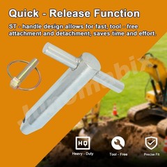 TAG Style T-Handle Quick Coupler Pin 1-1/4″x6 for Backhoe Excavator 2500-12000lb