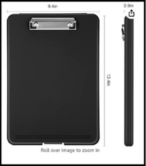 Clipboard with Storage Plastic Storage Clipboard with Low Profile Clip Heavy