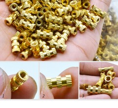 Knurl Insert Nut Round Metric Brass Solid Embedded Threaded M1 M1.2 M1.4 M1.6-M8