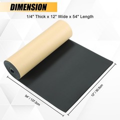 Neoprene Foam Rubber Sheet with Adhesive, 1/4″ Thick X 12″ X 54″ – DIY Padding,