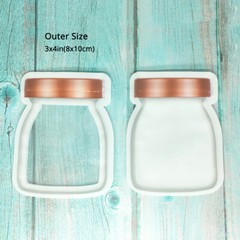 3x4in Color w/Print/Color/Color/w Print Glossy Flat Mylar Zip Lock Jar Shape Bag