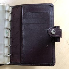 Filofax Leather System Notebook 6 Hole Black Leather Cover Only Used From Japan