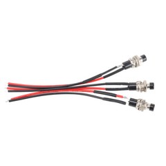 3 Pack Mini Push Button Pre-Wired Momentary N/O OFF-ON Switch Plug 12V 5AMP SPST