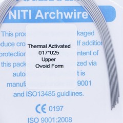 100×Dental Orthodontic Niti Thermal Activated Rectangular Arch Wires 17×25 Upper