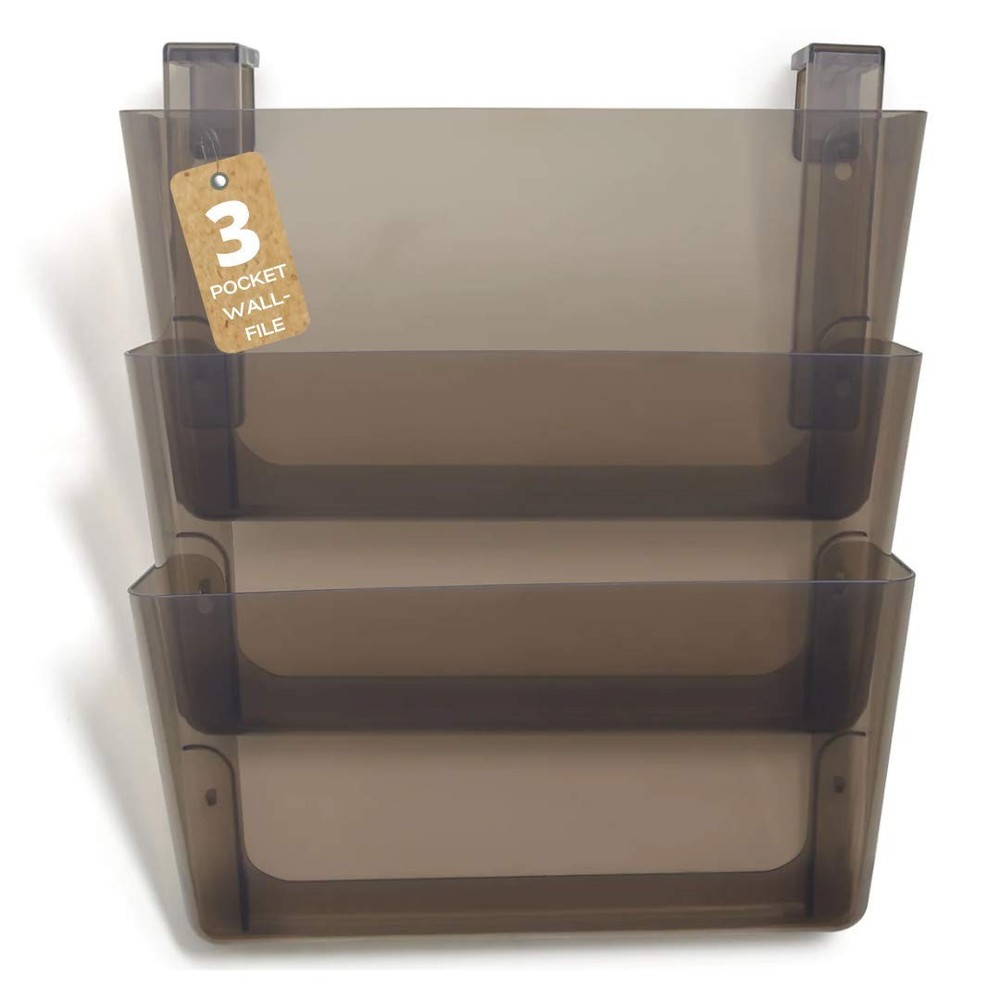 1Intheoffice Wall File Holder Unbreakable Plastic Letter Wall File Plastic Wall
