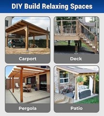 10PCS 4×6 Post Base for Concrete Heavy Duty w/ 1-inch Standoff for Pergola/Patio