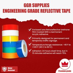 Silver/White Engineer Grade Retro Reflective Pinstripe Tape: 1/2 in. x 30 ft.